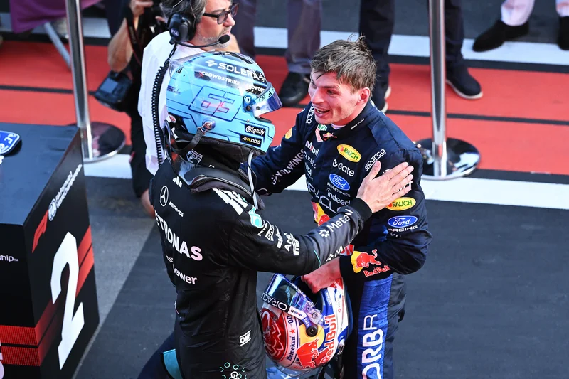 Max Verstappen falls just one tenth short of Baku victory after late charge