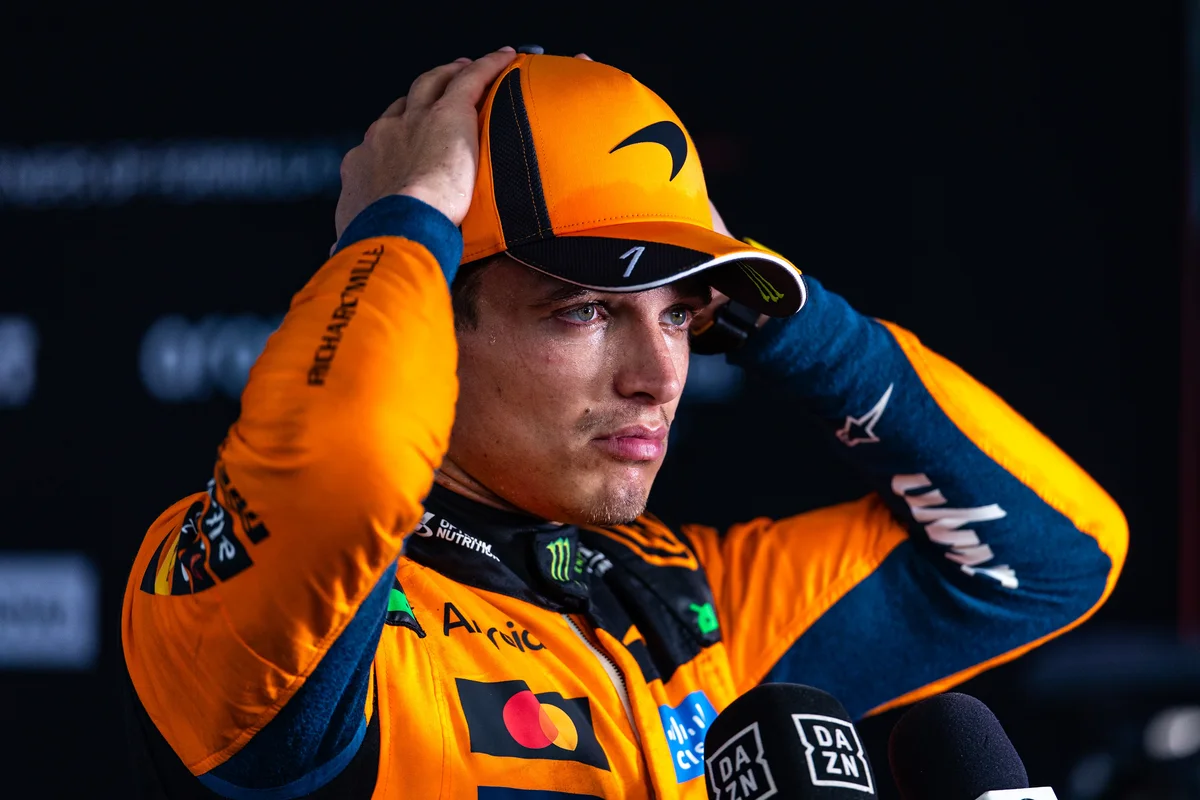 Norris explains frantic off-track moment behind safety car