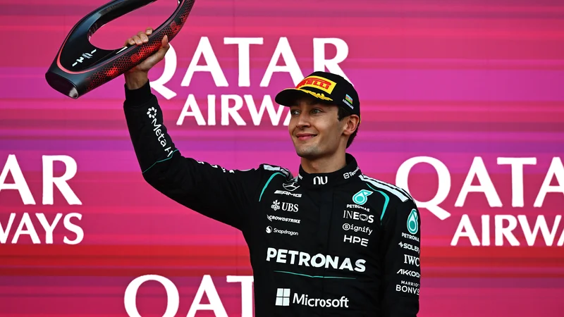 George Russell holds off Max Verstappen for Baku victory