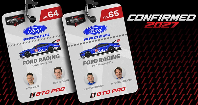 Ford Racing locks in unchanged GT d PRO roster and Mustang GT 3 lineup for 2027