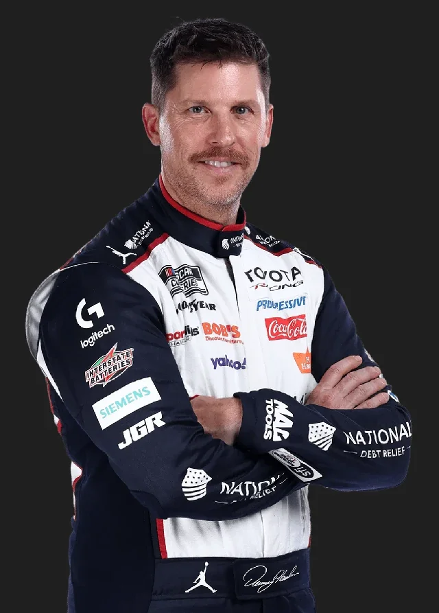Denny Hamlin Rückrutsche im Süden 500 nach Wandkontakt im Endstadium