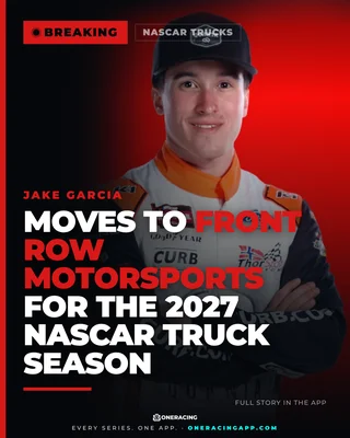 Jake Garcia moves to Front Row Motorsports for the 2027 NASCAR Truck season
