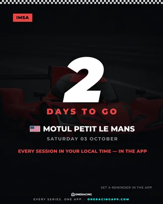 2 days to go — Motul Petit Le Mans.