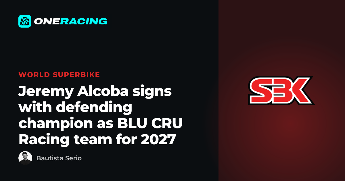 Jeremy Alcoba signs with defending champion as BLU CRU Racing team…